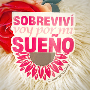 Sticker para sobrevivientes de cáncer de seno.