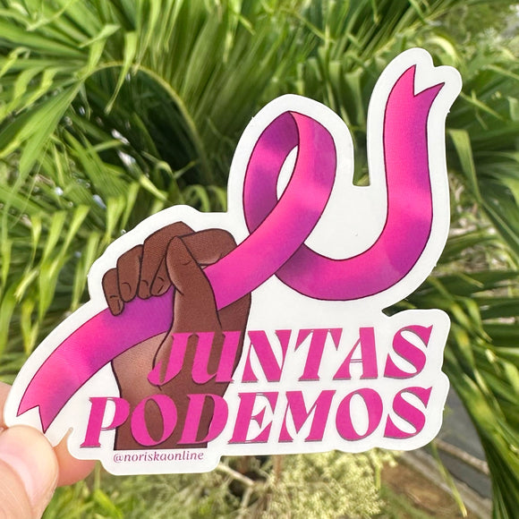 Sticker sobre cancer de seno y apoyo emocional