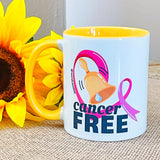 taza con mensaje cancer free de cancer de mama cancer free mug