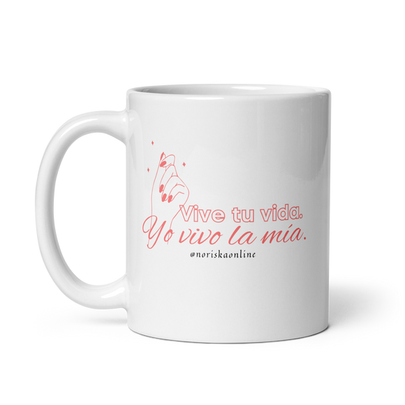 Taza con frase motivacional para mujer latina 