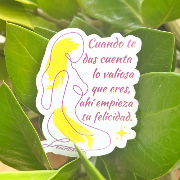 Sticker motivacional para mujeres boricuas y latinas