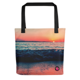Totebag con imagen del atardecer en las playas de Puerto Rico