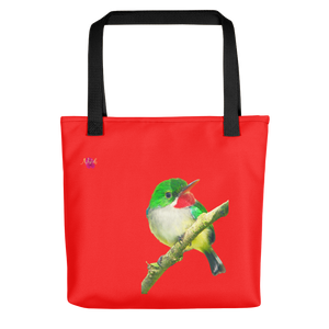 Cartera resistente y elegante con la hermosura de nuestra ave endémica: el San Pedrito. Puerto Rico.