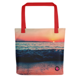 Totebag con imagen del atardecer en las playas de Puerto Rico