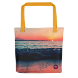 Totebag con imagen del atardecer en las playas de Puerto Rico