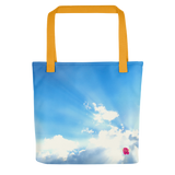 Cartera para tu vida diaria y verano con las imágenes del hermoso cielo de Puerto Rico: el cielo de mediodía.