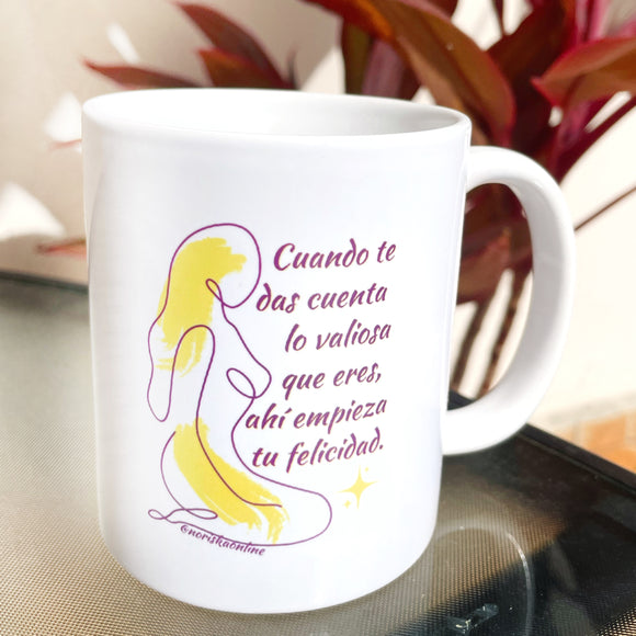 Taza con frase motivacional | Motivational coffee mug for women in spanish