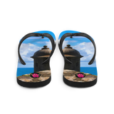 Chancletas (Flip Flops) con imagen de El Morro en el Viejo San Juan, Puerto Rico