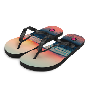 Chancletas (Flip Flops) con imagen de playas de Puerto Rico