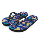 Chancletas de playa con frutas caribeñas que representan nuestro lugar en el mapa: ¡Las Antillas! Puerto Rico.