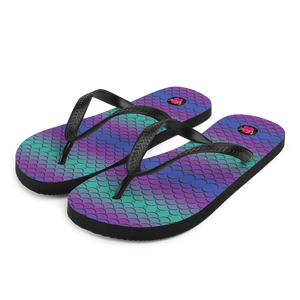 "Chancletas" (Flip Flops) con representación artística de unos de los seres más reconocible del mar de Puerto Rico: sus peces.