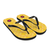 "Chancletas" artísticas representativas del resplandor al amanecer de Puerto Rico.