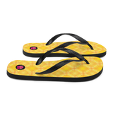 "Chancletas" artísticas representativas del resplandor al amanecer de Puerto Rico.