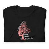 Camisa de motivacion y autoayuda para la mujer latina: "Con los pies en la tierra. Firme en mi propósito."